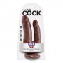Fallo Realistico doppio dildo vaginale anale king kock con ventosa brown