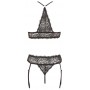 Intimo sexy guepiere perizoma aperto reggiseno con seno scoperto in pizzo