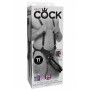 Fallo doppio dildo strap on indossabile king cock nero vaginale anale realistico
