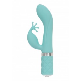 Vibratore vaginale rabbit doppio stimolatore clitoride in silicone fallo dildo vibrante green