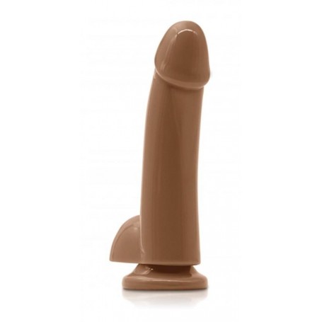 Fallo Realistico liscio vaginale anale Caramel con ventosa dildo smoth 5 inch