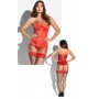 Corsetto Bustino modellante rosso sexy con guepiere reggicalze