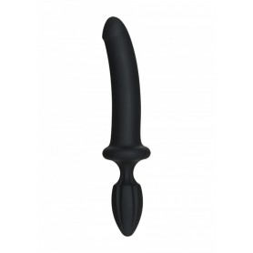 fallo doppio realistico e plug vaginale anale in silicone dildo butt nero fuck 10