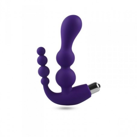 Vibratore doppio anale vaginale in silicone dildo fallo vibrante morbido sex toy