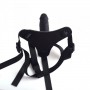 Falo indossabile strap on con dildo realistico vaginale anale in silicone nero