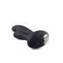 Vibratore doppio vaginale anale in silicone fallo dildo vibrante nero plug con telecomando black