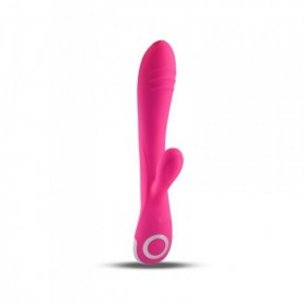 Vibratore rabbit con stimolatore per clitoride dildo fallo vibrante doppio pnk design