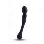 Fallo doppio anale vaginale plug dildo in silicone nero sex toys per uomo e donna