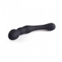 Fallo doppio anale vaginale plug dildo in silicone nero sex toys per uomo e donna