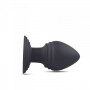 Plug anale con ventosa medium butt stimolatore in silicone nero