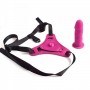 Dildo red strap on indossabile realistico fallo anale vaginale con cintura pink