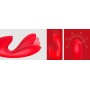 Vibratore rabbit riscaldato dildo fallo realistico impermeabile ricaricabile doppio stimolatore red vibe warm