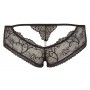 Slip sexy in pizzo trasparente per donna coulotte con strass mutande nere