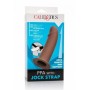 Fallo realistico vaginale anale strap on dildo indossabile guaina per pene prolunga fallica brown