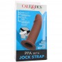 Fallo realistico vaginale anale strap on dildo indossabile guaina per pene prolunga fallica brown