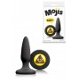 Plug anale in silicone mini fallo butt conico con smile sht EMOJI FACE nero