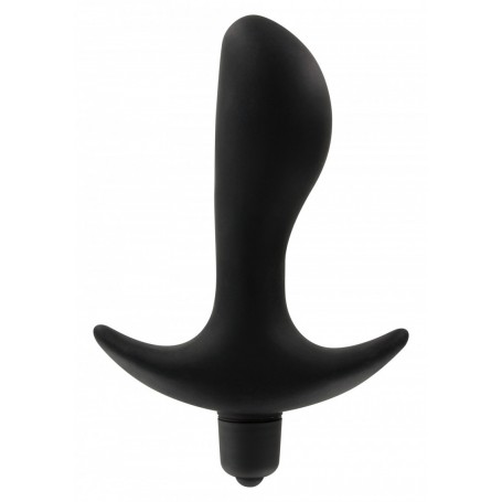 Vibratore plug anale in silicone fallo dildo vibrante nero morbido sex toys black