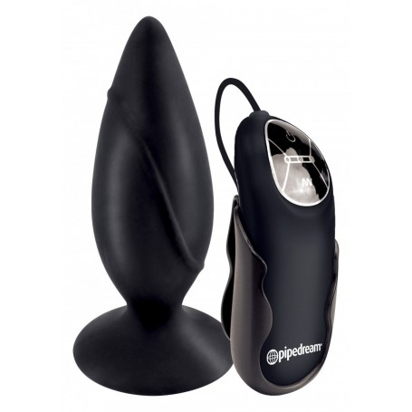 Vibratore anale stimolatore plug didlo fallo vibrante in silicone nero anal butt