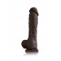 Fallo realistico in silicone con ventosa dildo vaginale anale maxi cock nero sex toys 8 brown