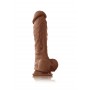 dildo realistico in silicone con ventosa fallo vaginale anale maxi cock nero sex toys 8 caramel