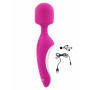 Vibratore vaginale e clitoride Stimolatore massaggiatore wand ricaricabile in silicone sex toys pink