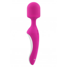 Vibratore vaginale e clitoride Stimolatore massaggiatore wand ricaricabile in silicone sex toys pink