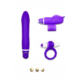 Kit set sex toys vibratore vaginale stimolatore clitoride anello fallico vibrante in silicone