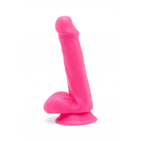 Dildo realistico slim morbido vaginale anale con ventosa in silicone fallo mini