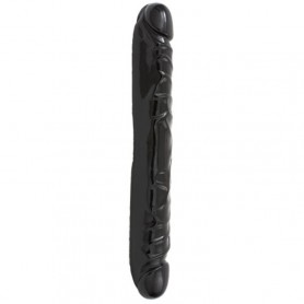 Dildo Doppio fallo header veined 12 black