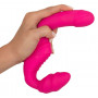 vibratore dildo fallo strap op doppio in silicone morbido vibrante sesso donna