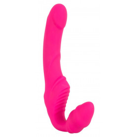 vibratore dildo fallo strap op doppio in silicone morbido vibrante sesso donna