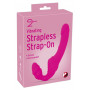 vibratore dildo fallo strap op doppio in silicone morbido vibrante sesso donna