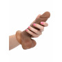Fallo realistico vaginale anale con ventosa dildo con testicoli morbido