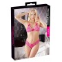 set completino intimo sexy donna con reggiseno e slip mutande due pezzi rosa