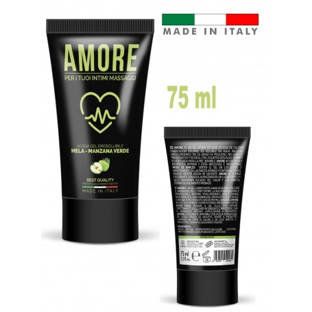 Lubrificante sessuale vaginale anale aromatizzato alla mela verde gel intimo 75 ml