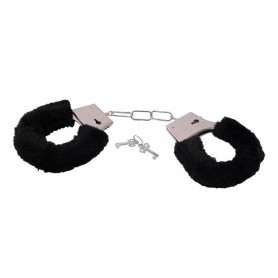 Manette con pelliccia sintetica bondage cuffs fetish costrittivo black