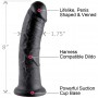 Fallo vaginale king cock realistico dildo vaginale con ventosa 8 Nero black