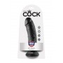 Fallo vaginale king cock realistico dildo vaginale con ventosa 8 Nero black