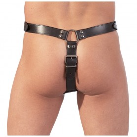 imbragatura cintura indossabile con anelli per pene uomo nero strap on black