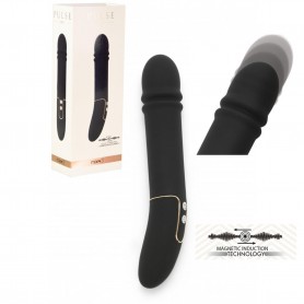 vibratore dildo nero in silicone realistico ricaricabile vaginale anale black