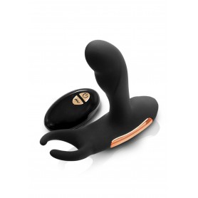 Vibratore per prostata dildo realistico anale per uomo con telecomando nero