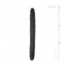 dildo fallo doppio in silicone nero penetrazione vaginale anale sexy toys black