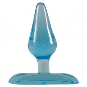 Plug anale dildo  mini anal butt slim fallo realistico Blu transp