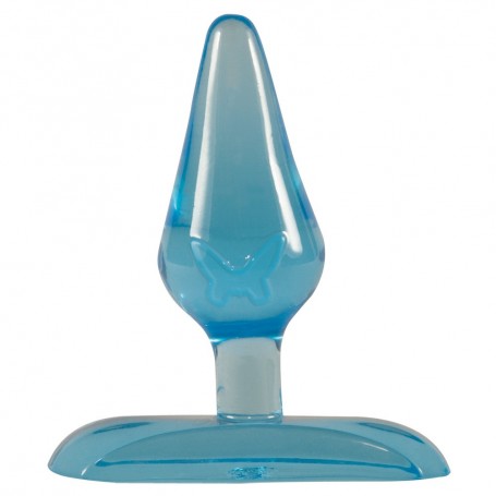 Plug anale dildo  mini anal butt slim fallo realistico Blu transp