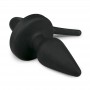 Plug in silicone nero Fallo anale con coda dildo realistico ass butt maxi black