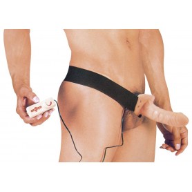Vibratore realistico indossabile strap on vaginale anale vibrante per uomo e donna