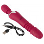 Vibratore realistico doppio stimolatore vaginale wand ricaricabile in silicone