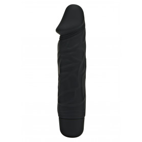 Vibratore realistico Vaginale anale dildo fallo vibrante in silicone nero black