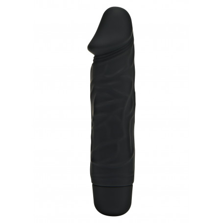 Vibratore realistico Vaginale anale dildo fallo vibrante in silicone nero black