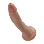 Fallo realistico vaginale anale dildo con ventosa morbido king cock 7 caramel